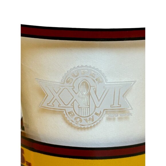 Super Bowl XXVI Vintage Wahington Redskins Pint Glass Coca-Cola NFL Collectible - Picture 5 of 16